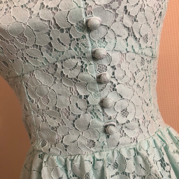 Talula Debutante lace dress in mint - Picture 5 of 10